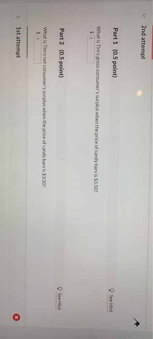 Solved See page 256 11 Question (1 point) Tim's demand for | Chegg.com