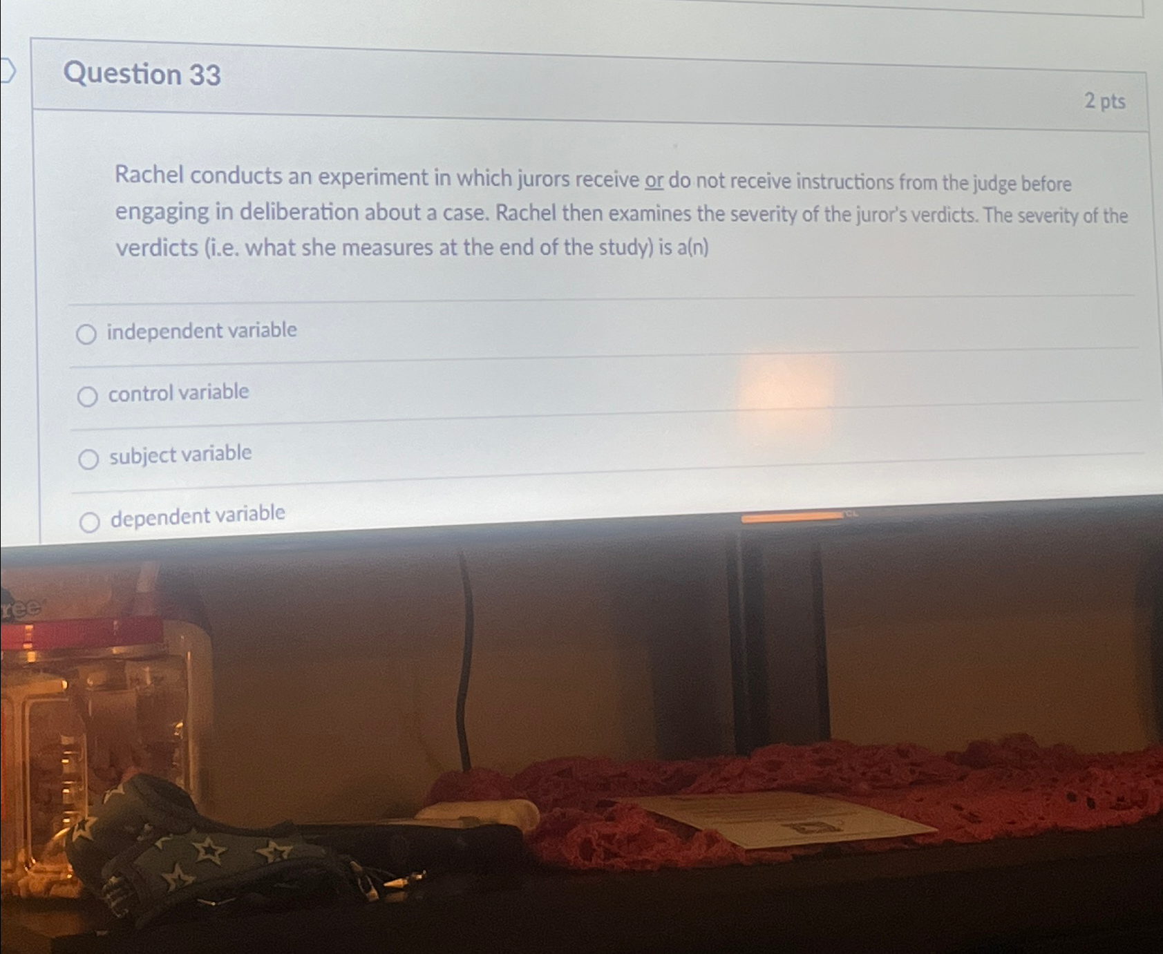 Solved Question 332ptsRachel conducts an experiment in which | Chegg.com