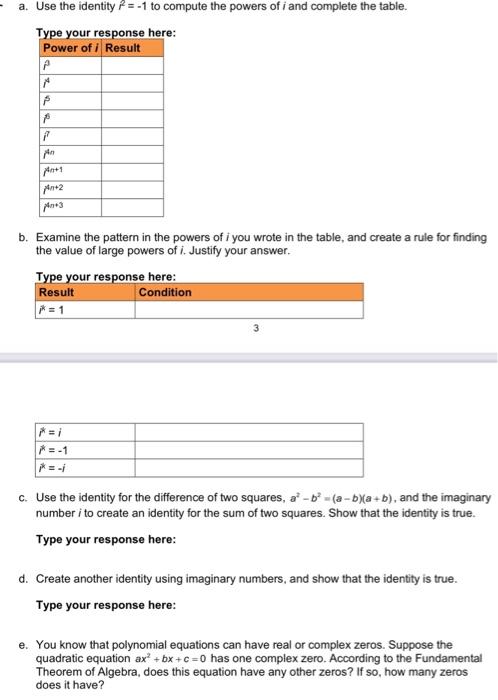 Solved Task 2 Complex Numbers And The Fundamental Theore Chegg Com