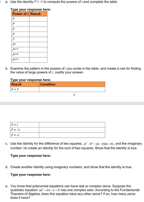 Solved Task 2 Complex Numbers And The Fundamental Theore Chegg Com