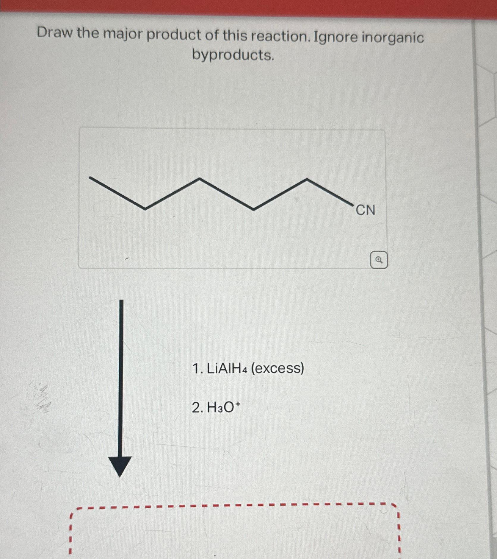 Solved Draw the major product of this reaction. Ignore | Chegg.com