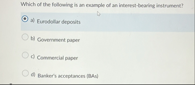 Solved Which of the following is an example of an | Chegg.com