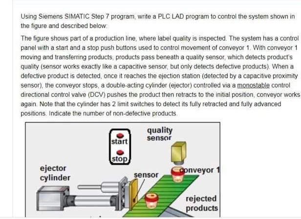Solved Using Siemens SIMATIC Step 7 program, write a PLC LAD | Chegg.com