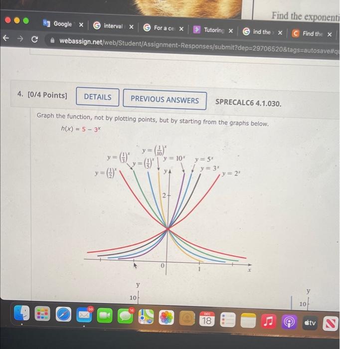 Solved Graph the function, not by plotting points, but by | Chegg.com