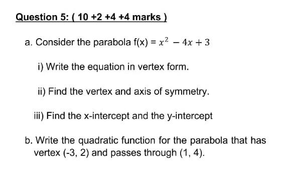 Solved Question 5 10 2 4 4 Marks A Consider The Chegg Com