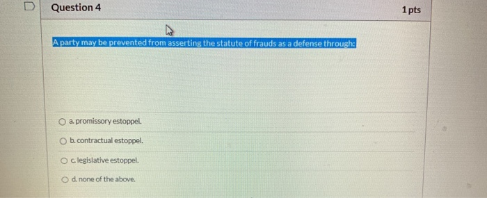 Solved D Question 4 1 pts Aparty may be prevented from | Chegg.com