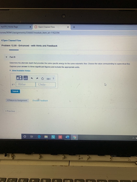 Solved t myutk home page x open channel flow x chegg