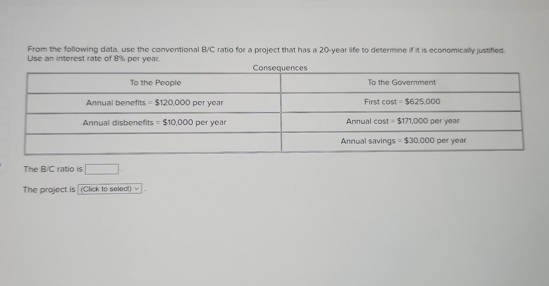 Solved From The Following Data, Use The Conventional B/C | Chegg.com