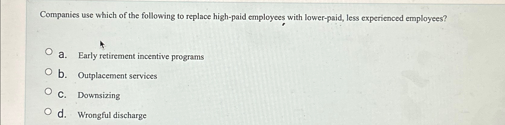 Solved Companies use which of the following to replace | Chegg.com