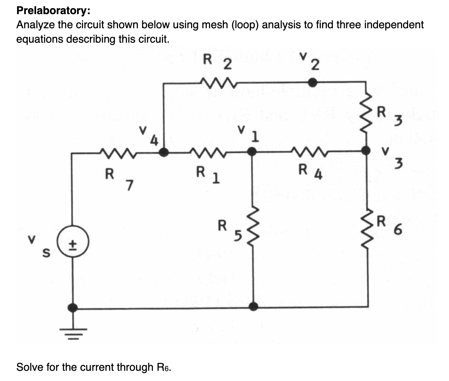 Prelaboratory:Analyze the circuit shown below using | Chegg.com