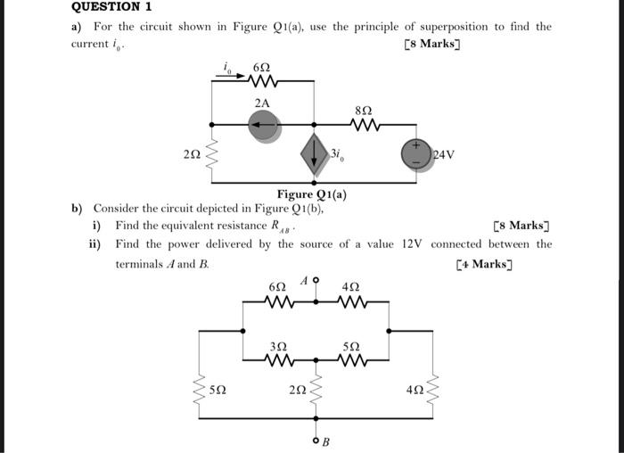 Solved QUESTION 1 a) For the circuit shown in Figure Q1(a), | Chegg.com