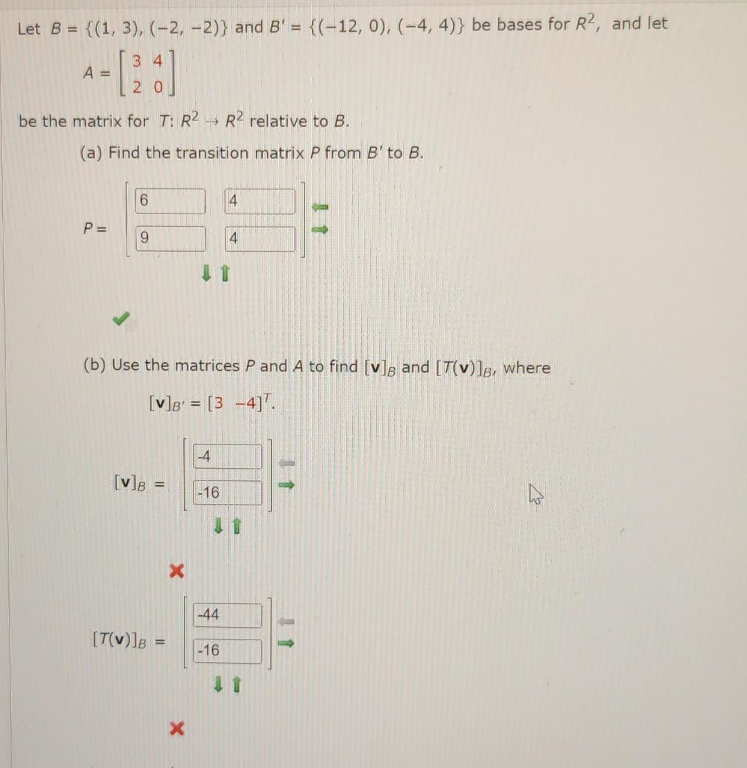 Solved Let \\( B=\\{(1,3),(-2,-2)\\} \\) And \\( | Chegg.com