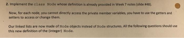 Solved class Node { public: }; Node(); Node (int value, Node | Chegg.com