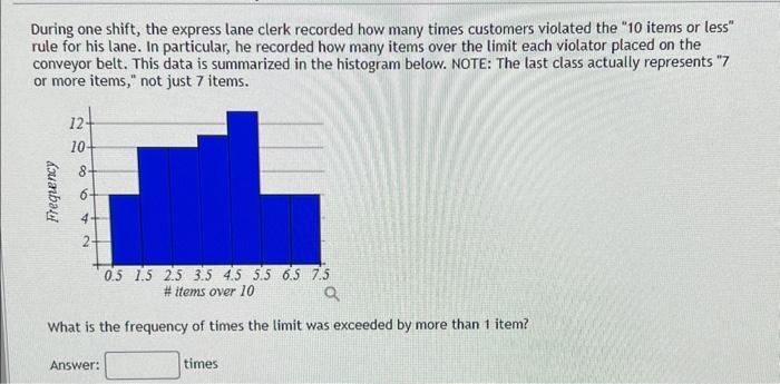 solved-during-one-shift-the-express-lane-clerk-recorded-how-chegg