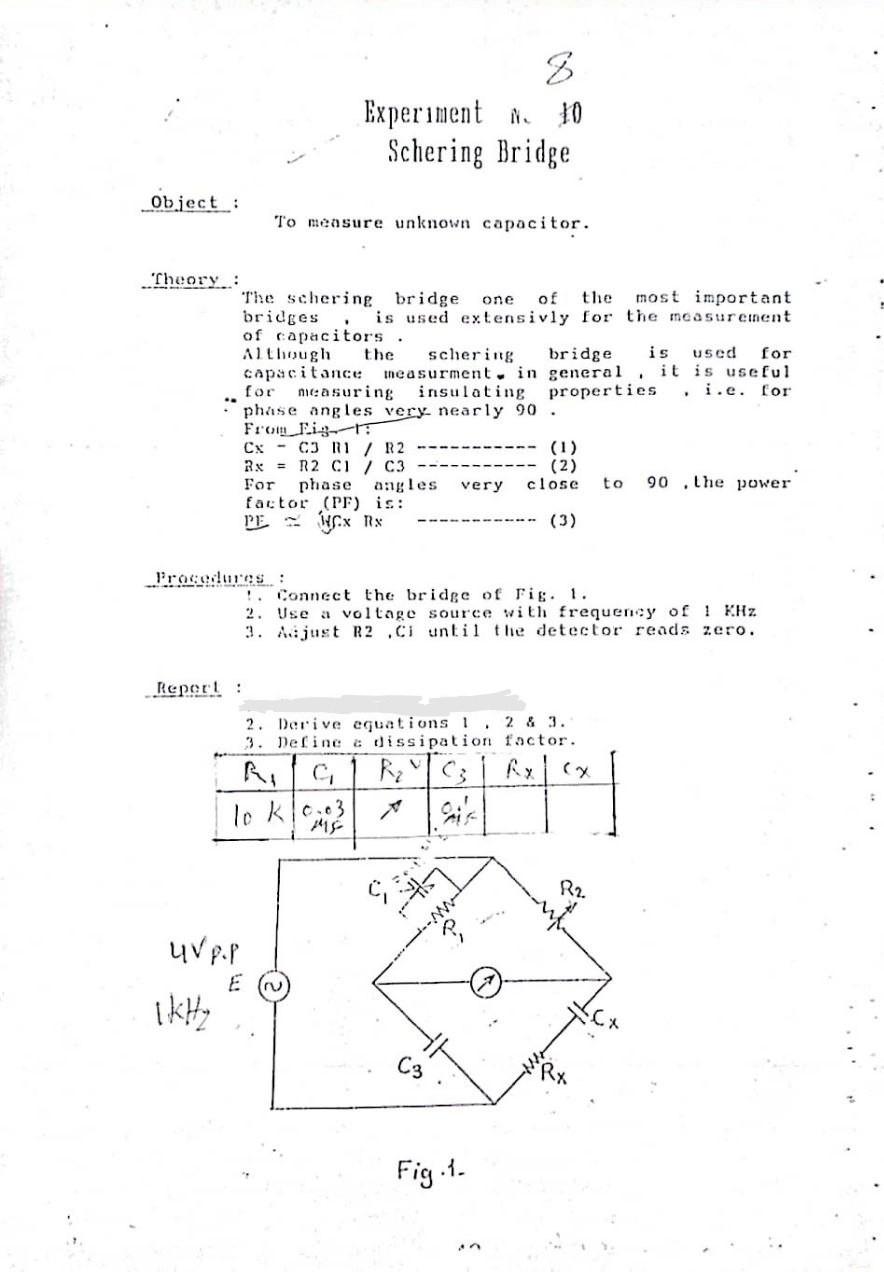 schering bridge experiment pdf