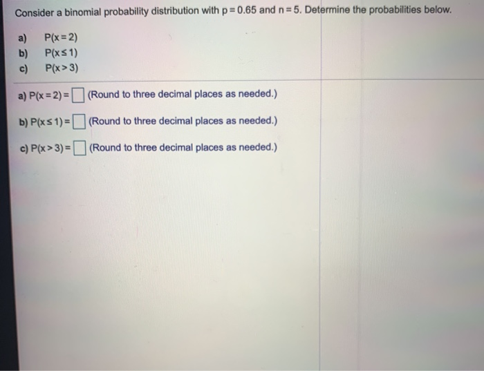 Solved Consider a binomial probability distribution with p = | Chegg.com
