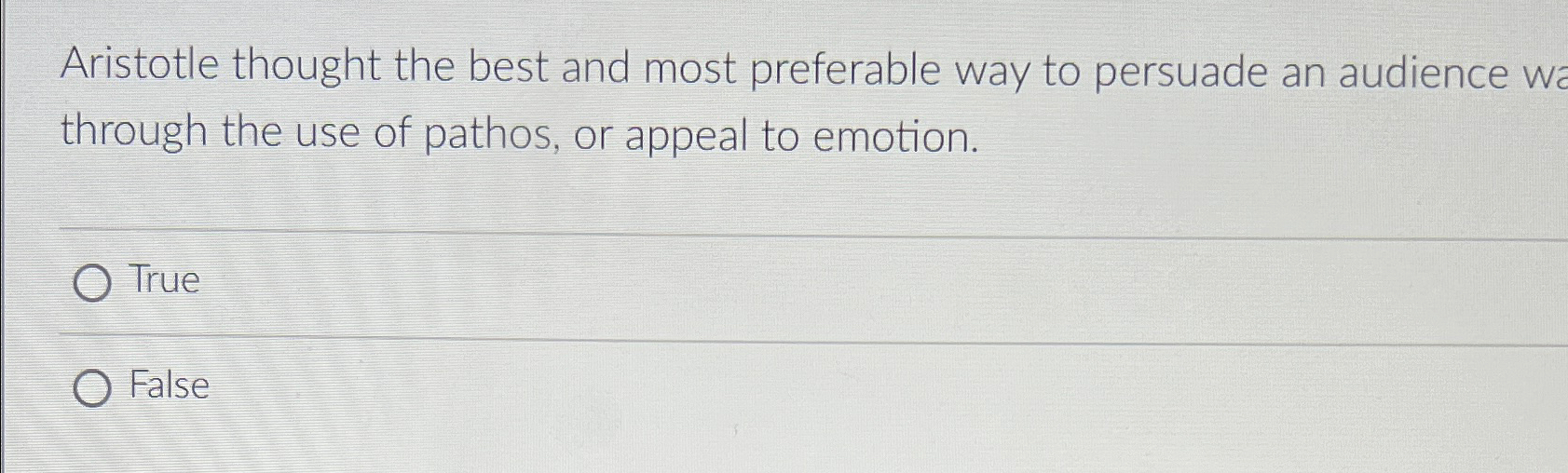 Solved Aristotle thought the best and most preferable way to | Chegg.com