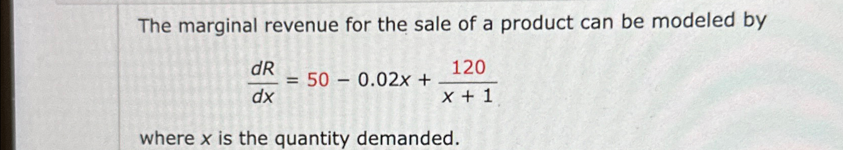 The marginal revenue for the sale of a product can be | Chegg.com
