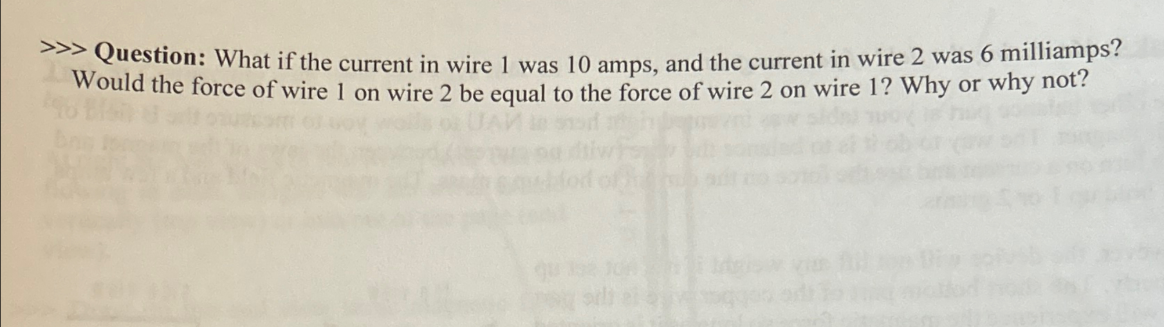 Solved Question: what if the current in wire 1 ﻿was 10 | Chegg.com