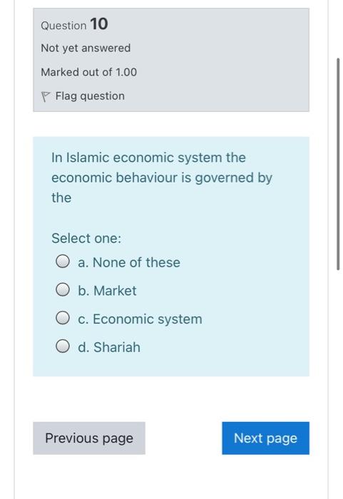 Solved Question 10 Not yet answered Marked out of 1.00 Flag | Chegg.com