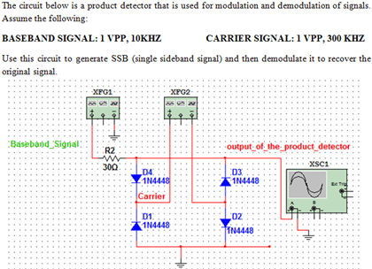 Solved The circuit below is a product detector that is used | Chegg.com
