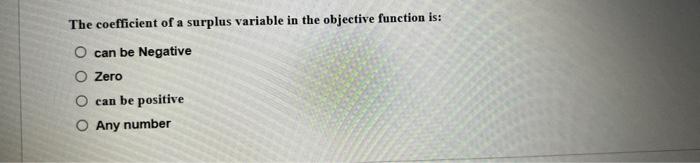 what is surplus variable in operation research