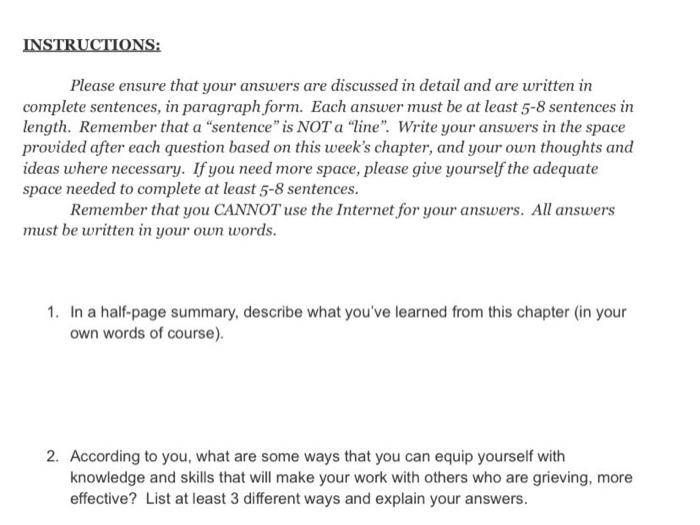INSTRUCTIONS: Please ensure that your answers are | Chegg.com