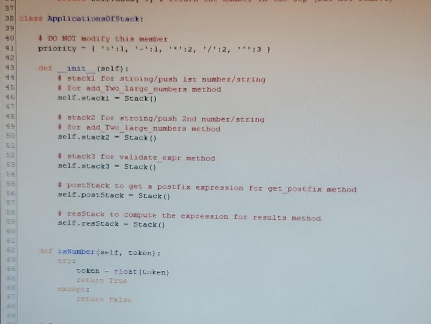 Solved in python. implement specified applications of Stack | Chegg.com