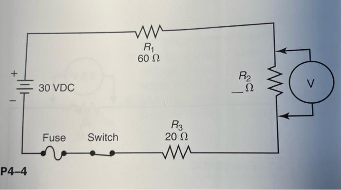 Solved w R1 60 12 + R2 30 VDC 12 R3 2012 Fuse Switch P4-4 | Chegg.com