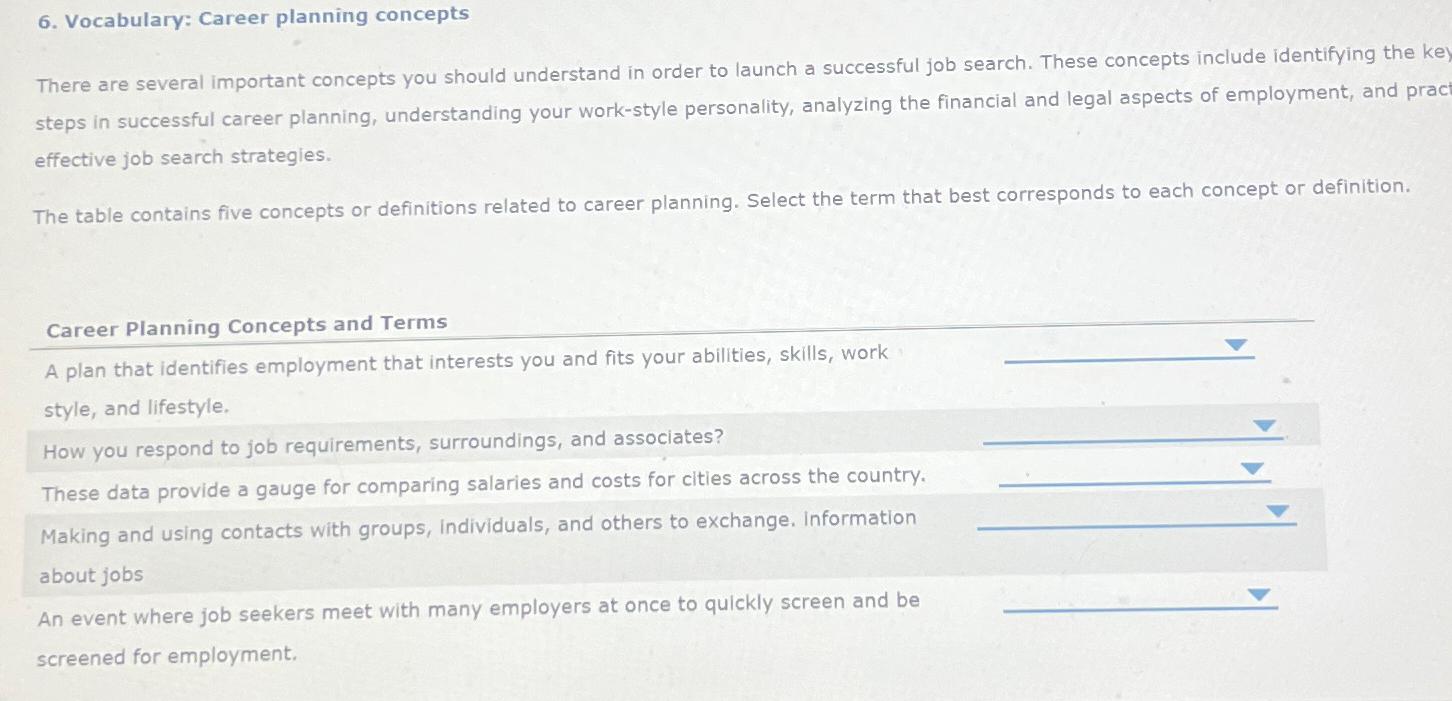 solved-vocabulary-career-planning-conceptsthere-are-several-chegg