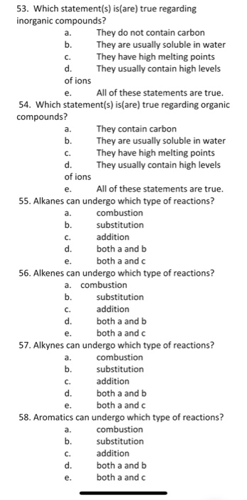 Solved A. C. 53. Which Statement(S) Is(Are) True Regarding | Chegg.com Solved A. C. 53. Which Statement(S) Is(Are) True Regarding | Chegg.com