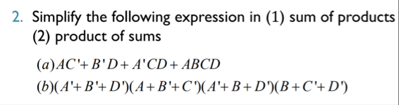 Simplify the following expression in (1) ﻿sum of | Chegg.com