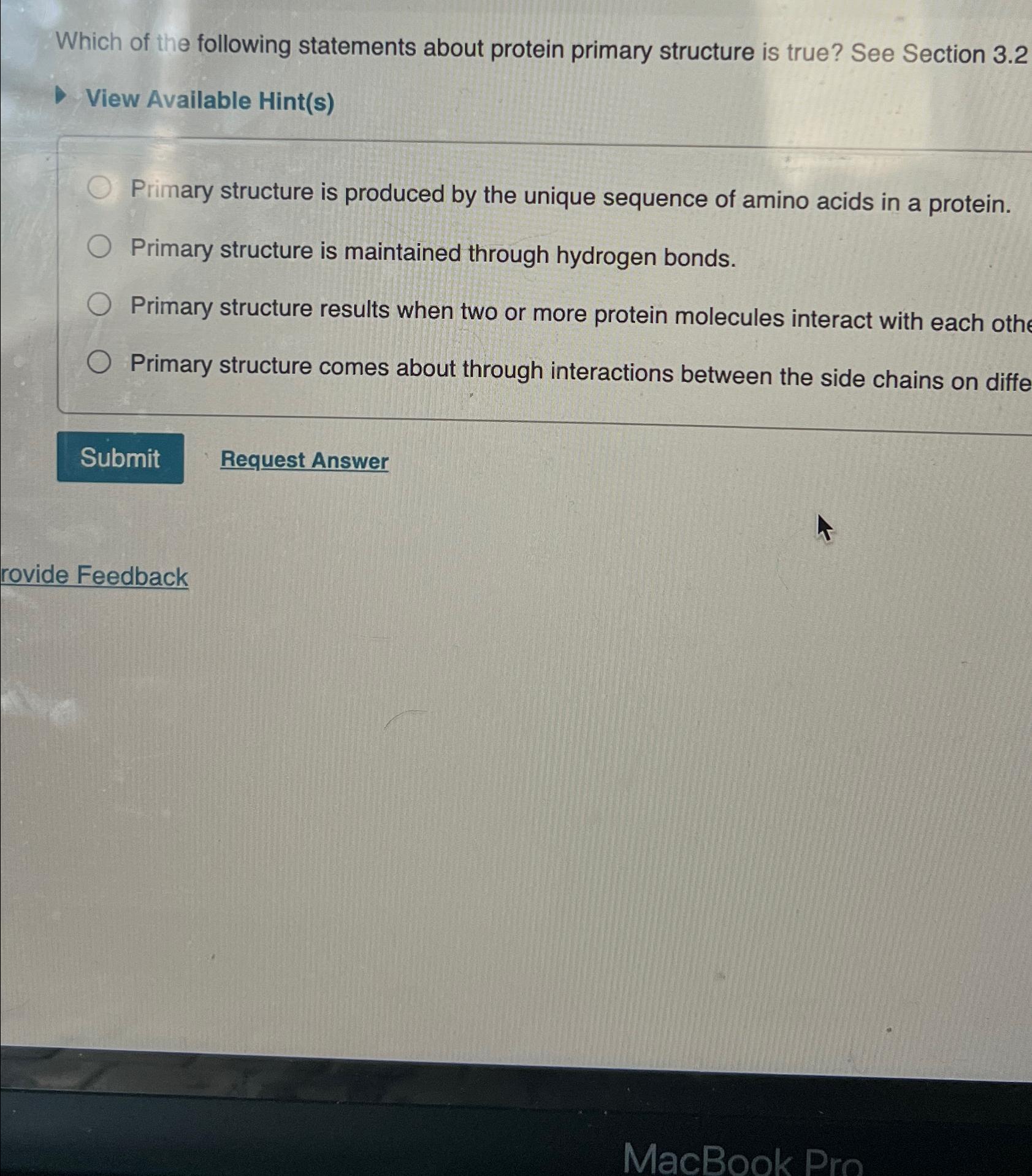 Solved Which of the following statements about protein | Chegg.com