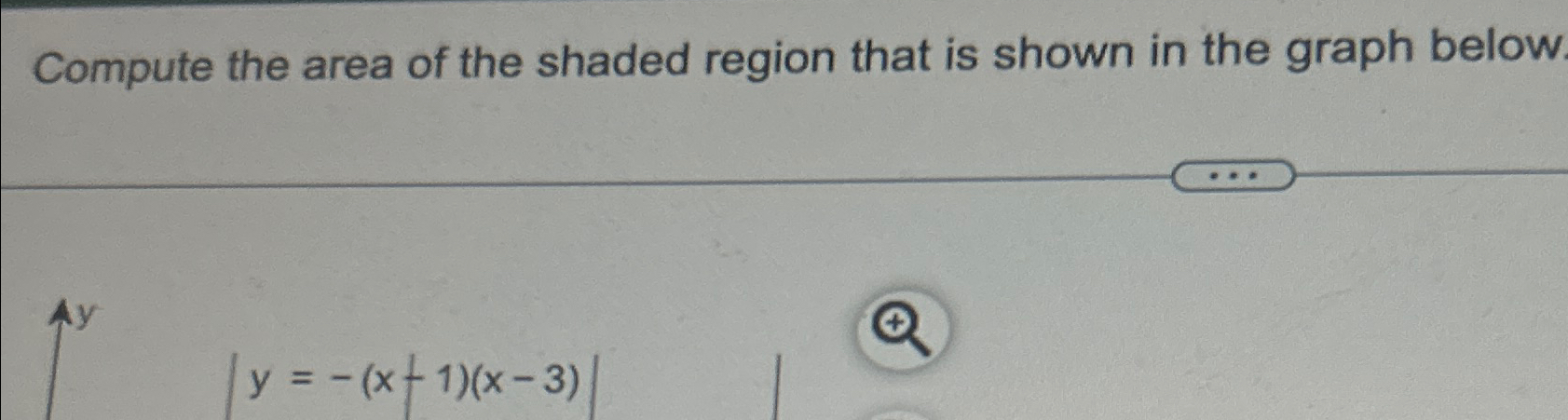 Solved Compute the area of the shaded region that is shown | Chegg.com