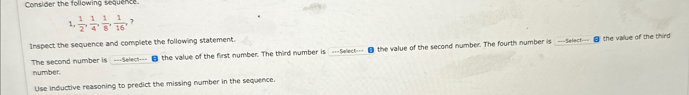 complete a sequence 1 3 6 8 16
