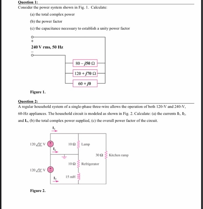 Solved Question 1: Consider The Power System Shown In Fig. | Chegg.com