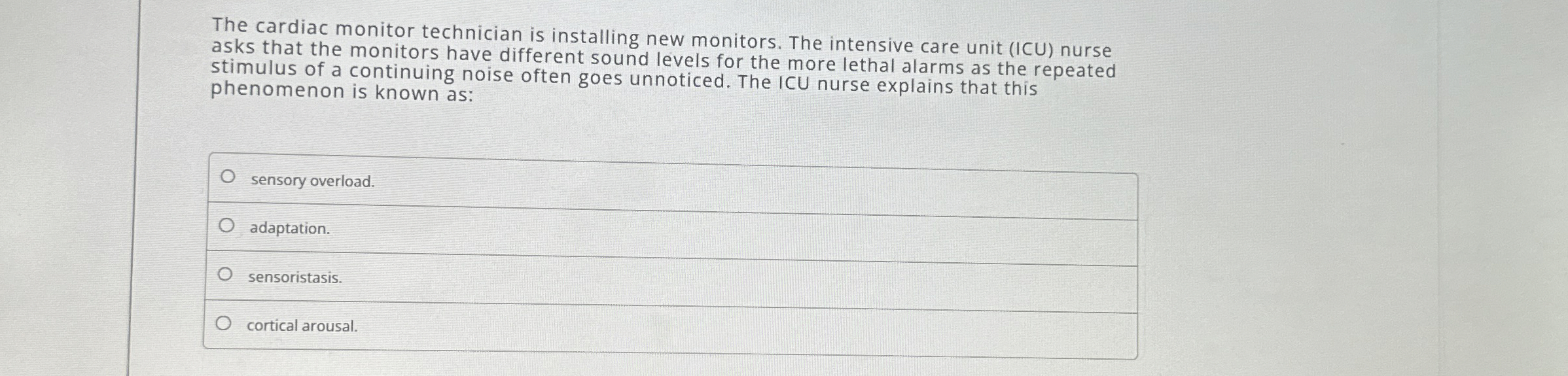 Solved The cardiac monitor technician is installing new | Chegg.com