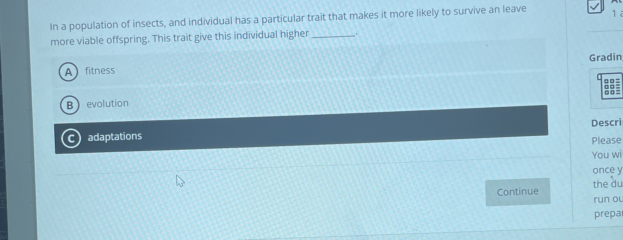 Solved In a population of insects, and individual has a