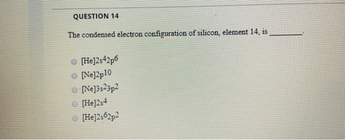 si electron configuration