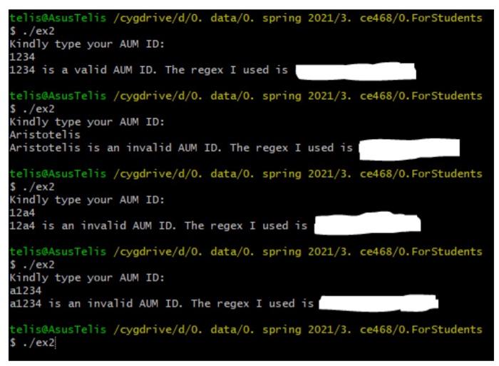 Solved Exercise 2 Write a C program that asks you to provide | Chegg.com