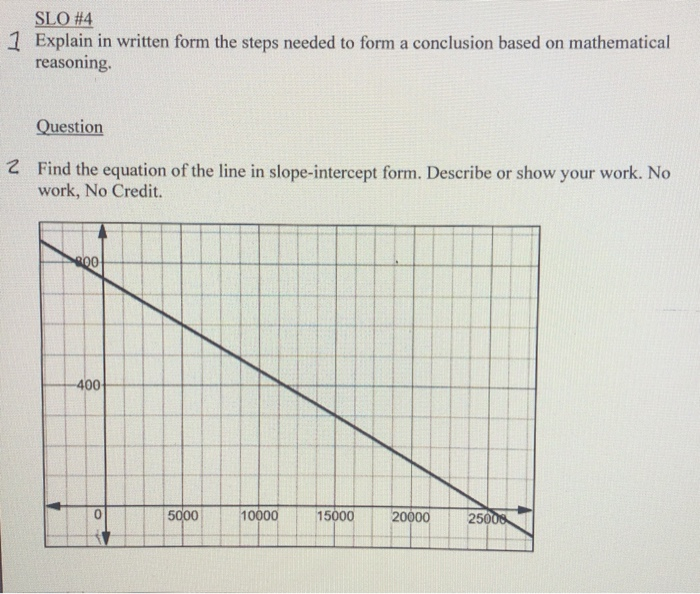 Solved SLO #4 1 Explain in written form the steps needed to | Chegg.com
