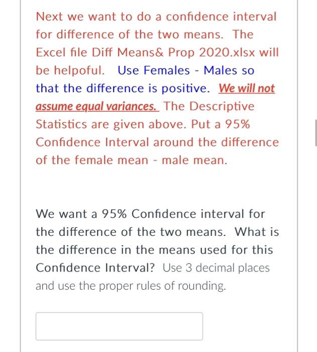 Solved Two Sample Mean Problem. This problem focuses on a | Chegg.com