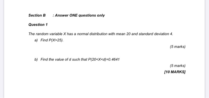 Solved Section B : Answer ONE Questions Only Question 1 The | Chegg.com