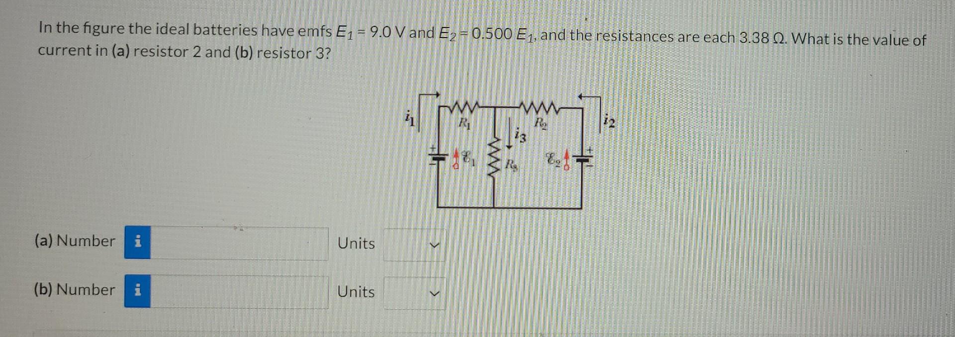 Solved In The Figure The Ideal Batteries Have Emfs E1=9.0 V | Chegg.com