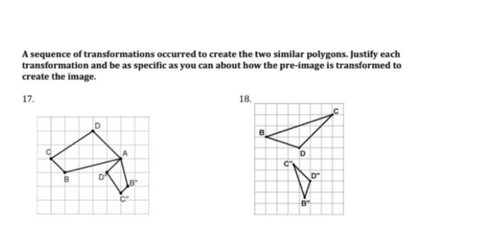 Solved A sequence of transformations occurred to create the | Chegg.com