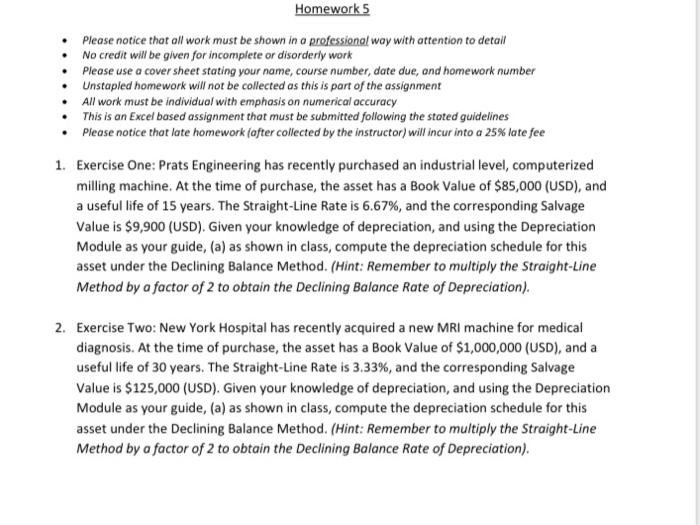 Solved Homework 5 . • Please notice that all work must be | Chegg.com