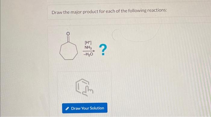 Solved Draw the major product for each of the following | Chegg.com