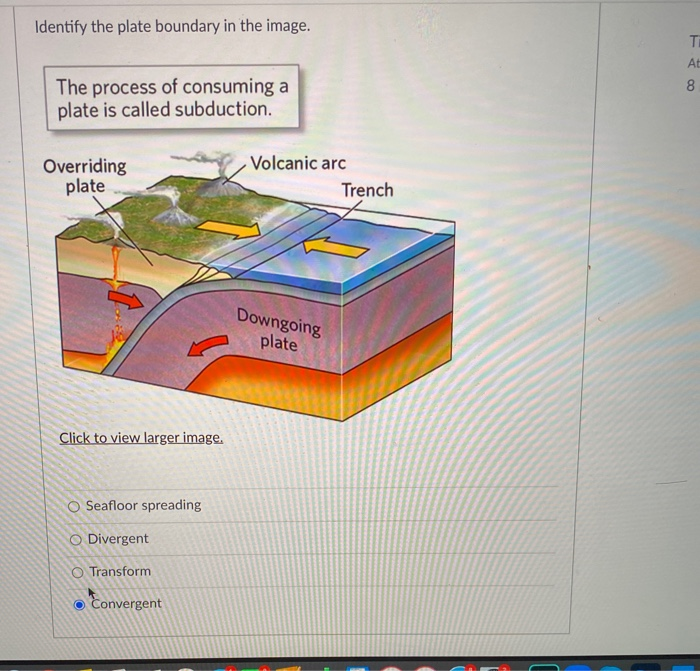 Solved Question 9 1 pts Identify the plate boundary in the | Chegg.com