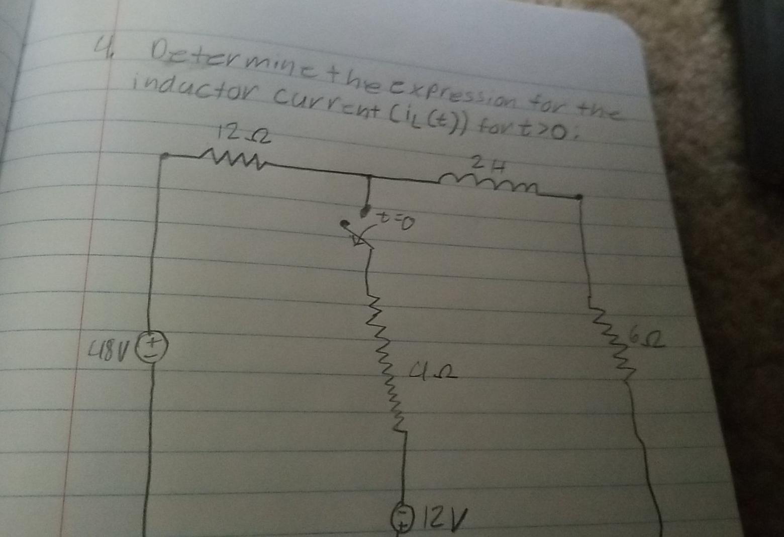 Solved & Determine the expression for the inductor current | Chegg.com