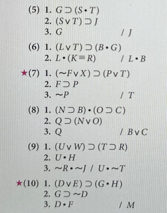 Solved Use the first eight rules of inference to derive the